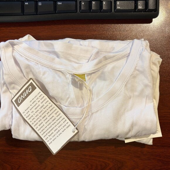 Women's Onno Short Sleeve Bamboo T-Shirt Natural/White - Picture 2 of 3